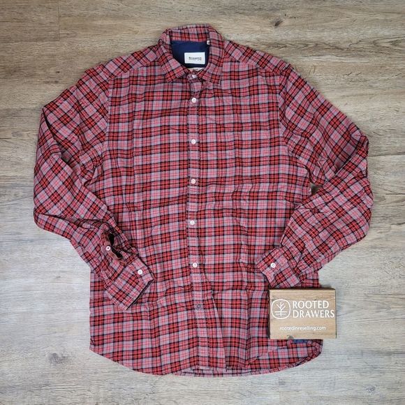 Blackberrys Other - Blackberrys Flannel Shirt Button Down Slim Fit Plaid Red Black Collared Mens M